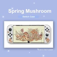 Cottagecore Mushrooms Funda Nintendo Switch Cover Case Dockable Protective Tarot TPU Shell For Switch Controller Joy-Con