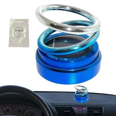 【DT】  hotCar Aromatherapy Auto Solar Energy Rotating Air Fresher Double Ring Interior Decoration Accessories Diffuser For Vehicle Home