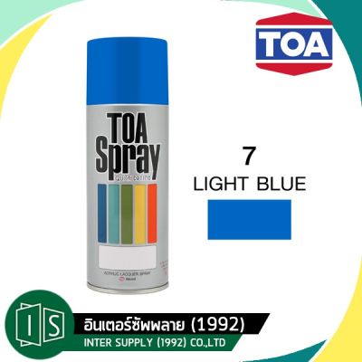 โปรโมชั่น+++ TOA สีสเปรย์ ทีโอเอ #7 LIGHT BLUE สีฟ้า (สินค้าพร้อมส่ง) ราคาถูก อุปกรณ์ ทาสี บ้าน แปรง ทาสี ลายไม้ อุปกรณ์ ทาสี ห้อง เครื่องมือ ทาสี