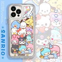 IPhone Case HD Acrylic Hard Case High Clear Metal Button Protection Camera Shockproof Cartoon Cute Compatible with IPhone 14 Pro Max