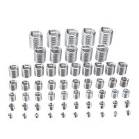 60pcs M3 M12 304 Wire Thread Insert Repair Kit Set Stainless Steel Coiled Wire Helical Screw Bushing for Hardware Repair Tools