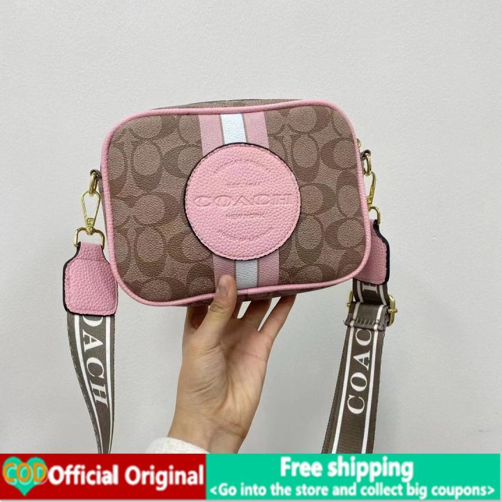 Authentic】2023 New Coach Sling Bag for Women on Sale Original Korean  Fashion Letter Print Shoulder Bag Outdoor Casual Cross Body Bag PU Leather  Tote Bag Phone Bag Cosmetic Bag Coach Black Camera