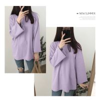 Japan StationSpring Autumn Korean Long sleeve Tshirt Women Clothes Blouse Loose Sweatshirt Clothing Tops Lengan panjang baju perempuan murah 宽松T恤长袖上衣女韓版百搭 衣服