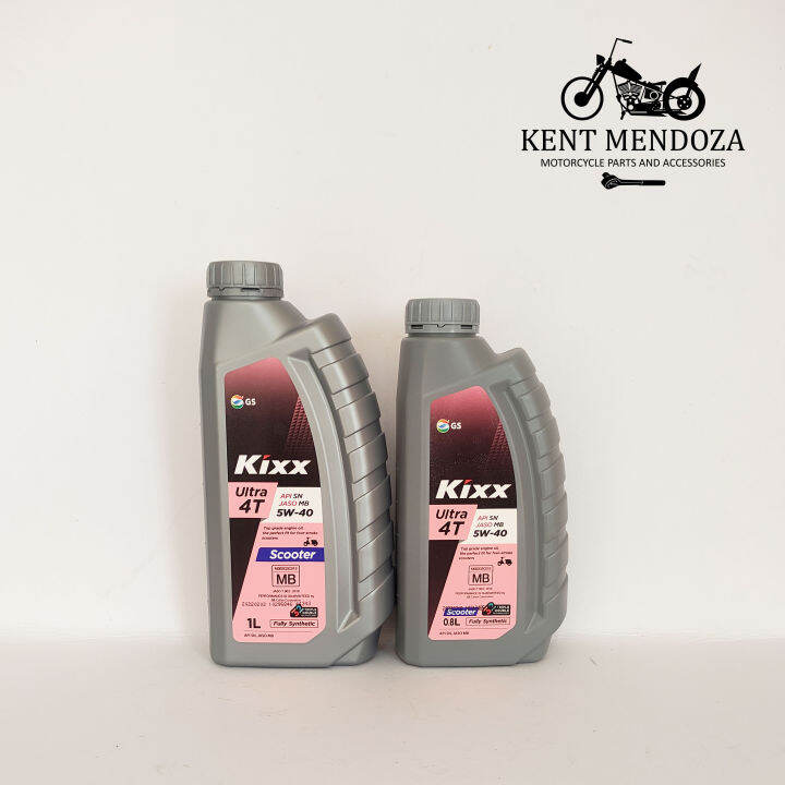 SCOOTER ENGINE OIL KIXX ULTRA 4T API SN JASO MB 5W-40 800ML & 1L FULLY ...