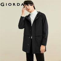 Giordano ผู้ชาย แจ็คเก็ตมีฮู้ดขนแกะแบบคอมโพสิต ขนแกะขั้วโลก เสื้อแจ็คเก็ตมีฮู้ด Free Shipping 01071686