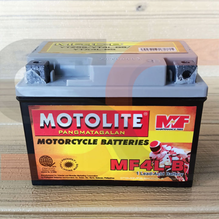 Motolite MF4L-B Maintenance Free Motorcycle Battery ( YTZ5S YT4L-BS ...