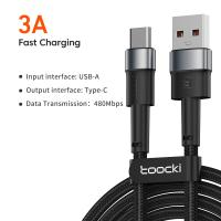 3a สายชาร์จแบตเตอรี่ Toocki Usb C โทรศัพท์มือถือ Oneplus C สาย Huawei S22ชนิด Usb Samsung Redmi รวดเร็วสำหรับชาร์จ