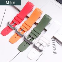 High quality rubber strap mens 24mm pin buckle watch accessories for Panerai outdoor sports diving watch chain wristband tool