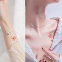 2022 new cherry blossom tattoo stickers waterproof female long-lasting simulation for one year clavicle ins wind finger high-end hot girl