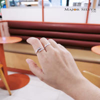 2-End Ring : Modern design silver ring / แหวนเงินแท้ 925 ปลายกลม 2 ข้าง แฟชั่น สไตล์โมเดิร์น เกลี้ยงๆ เท่ๆ แหวนเงินแท้100 Major silver