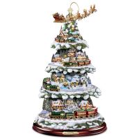 Christmas Tree Rotating Sculpture Train Decorations Paste Window Paste Stickers Christmas Decorations Winter Home Decoration