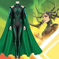 ชุดฮาโลวีนสำหรับผู้หญิงธอร์มาร์เวล3 Ragnarok Supervillain Hela ชุดคอสเพลย์ผู้หญิงชุดบอดี้สูทเสื้อคลุมเครื่องแต่งกายคอสเพลย์ฮาโลวีนชุดคอสเพลย์ผู้หญิง S สำหรับผู้หญิงที่เซ็กซี่