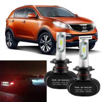 2Pc ไฟฉายคาดศีรษะ Led ไฟหน้า9005 80W 6000K หลอดไฟสำหรับ Kia Sportage (QL) ปี2017-ปัจจุบันอุปกรณ์เสริมรถยนต์รถพิเศษออกแบบ