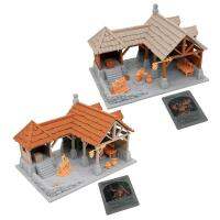 Outland Models War of Tyrant Series Medieval Blacksmith Shop &amp; Figure Set 28mm