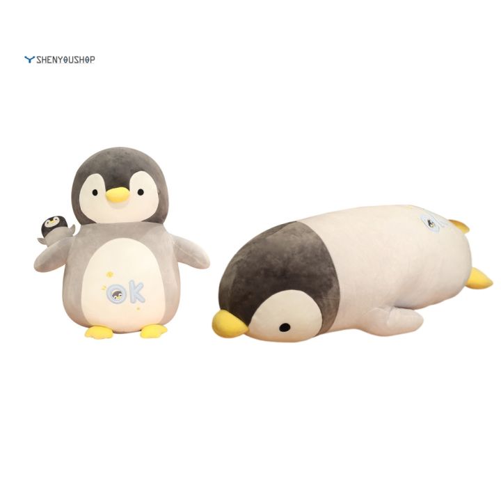 shenyoushop-ตุ๊กตาเพนกวินน่ารัก-เบาะรองนั่ง-พร็อพถ่ายรูปเด็กทารก-สําหรับห้องน้ํา
