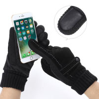 MYALICE Winter Men Genuine Leather Gloves Warm Velvet Touch Screen Mittens High Quality Full Finger Cycling Outdoor Gloves