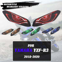 ไฟหน้ารถจักรยานยนต์สติกเกอร์3D ด้านหน้า Fairing Head Light สติกเกอร์ป้องกันสำหรับ YAMAHA YZF-R3 YZFR3 YZF R3 2018-2020 R 3