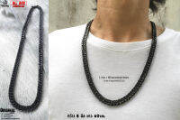 สร้อยคอดำ8มิล รุ่นนิยม necklace hiphop สแตนเลสแท้ Stainless แฟชั่นชาย แฟชั่นผู้หญิง 316l allacc