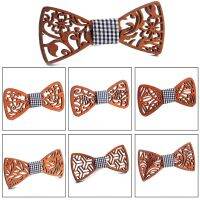 【cw】 New Floral Wood Bow Ties for Men Bowtie Hollow Wedding suit wooden bowtie Shirt krawatte Bowknots tie