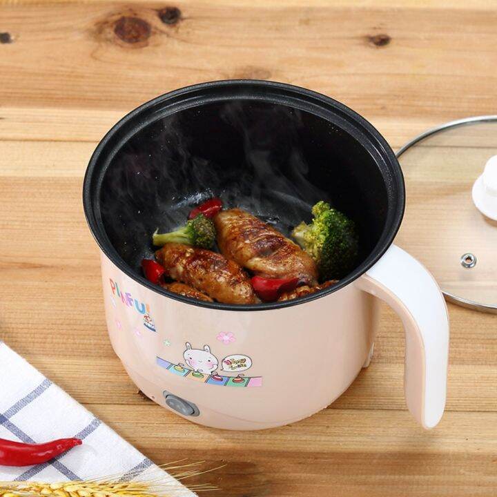 KERBOCK 1.5L Mini Electric Hot Pot Adjustable Heat Settings Non Stick