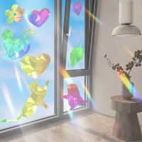 Rainbow Window Glass Sticker Self Adhesive Electrostatic Stained Window Glass Film Heat Insulation Window Cover For Home Decors