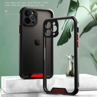 Camera Protection Shockproof Bumper Phone Case For iPhone 14 13 12 11 Pro Max X XR XS Max 14 Plus Transparent Acrylic TPU Cover