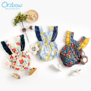 Orzbow Stylish Floral Colorblock Print Ruffle