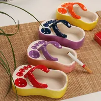 อาหารน่ารักเสิร์ฟชามเซรามิกรูปทรงรองเท้ามินิจานสำหรับทอดฝรั่งเศส Flip Flops ชามจานสร้างสรรค์ชามตลกชามสลัด