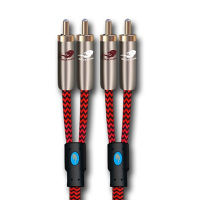 Dual RCA to 2x RCA Male Audio Cable for CD Players DVD TV Amplifier Speaker Subwoofer Home Theater Systems Shielded Cords