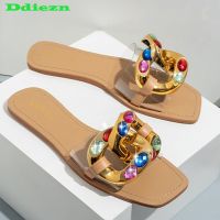 ❈۩☄ Women Flip Flops Luxury Rhinestone Slippers Women Flip Flop Gladiator Flats 2023 - Women 39;s Slippers - Aliexpress