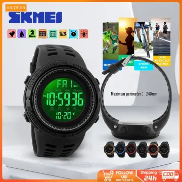 SKMEI Men's Digital Sports Watch 50m Waterproof LED Military Multifunction  Smart Watch Stopwatch Countdown Auto Date Alarm (Brown Gold) : Amazon.in:  Fashion