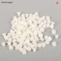 shounagui ที่คลุมรูเฟอร์นิเจอร์5มม. 100ชิ้นฝาครอบสกรูพลาสติกสำหรับตกแต่งตู้เจาะรูรูรูห่วงกันฝุ่นฮาร์ดแวร์ใช้งานได้จริง