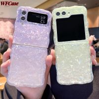 WFCase ปลอกสำหรับ Samsung Z Flip5 Samsung Z Flip4 Samsung Z แบบ Flip3เวฟพับเคสโทรศัพท์แบบเต็มกรอบป้องกันกล้อง