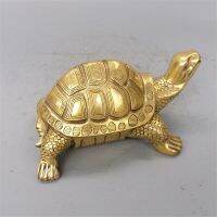 9cmX5cmX4cm Brass Feng Shui Turtle Tortoise Statue Lucky Animal Sculpture For Longevity Home Office Decoration Figurine Gift Study Ornament