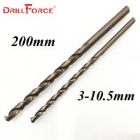 {SAVAGE Hardware Tools} เครื่องมือ Drillforce 3.0มม. 10.5มม. X 200มม. OAL HSSCO 5โคบอลต์ M35ยาวบิดเจาะบิตสำหรับสแตนเลสโลหะผสมเหล็กแอมป์; เหล็กหล่อ