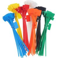 250 Pcs Nylon Wire Organizer Colored Labels Seal Mark Tie Sign Cable Ties Organizers Cords Cable Management