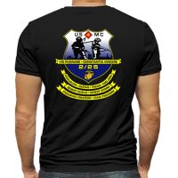 Kaus Pria Bergaya Musim Panas Baru Kaus Lengan Pendek Hitam Kedap Air 25Th Marine Corp Wwii Motif Digital S-4XL-5XL-6XL