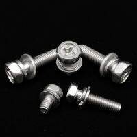 M3 M4 M5 M6M8 Stainless Steel External Hex Hexagon Cross Phillips Head SEM Screw Bolt With Flat Washer Spring Gasket Combination