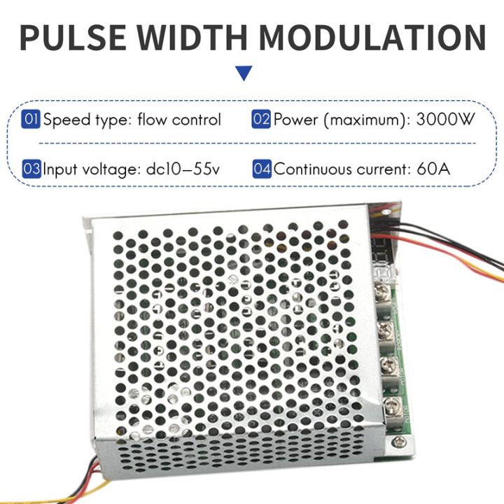 dc-10-55v-100a-3000w-motor-speed-controller-reversible-pwm-control-forward-and-reverse-controller