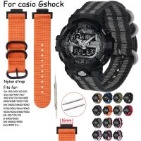 （Bar watchband） แถบนาฬิกาไนลอนลายทางสำหรับ Casio สายรัดข้อมือผ้ากีฬาสายนาฬิกา GLS8900 GD-110 GA-150 DW5600 6900