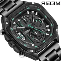 ---Fashion mens watch238814▼ Fashionable square table MEGIR Megs new mens watch waterproof timing luminous male table calendar