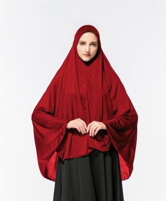 Muslim Women Prayer Garment Hat Long Scarf Hijab Islamic Large Overhead Shawl Clothes Ramadan Plain Full Cover Turban Headscarf