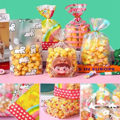 【YF】☌○✁  50PCS   Wire Ties Plastic Gifts Pouches X-mas Wedding Bakery Cookies Snack Biscuit