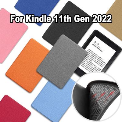 UNLAWFUL Funda funda เคสอัจฉริยะแบบสมาร์ท ทีพียู พัก/ตื่นอัตโนมัติ 6นิ้ว e-reader Folio COVER ที่มีคุณภาพสูง ผ้าผ้าทอ เคสป้องกัน C2V2L3 สำหรับ Amazon Kindle 11TH Gen 2022 มืออาชีพอย่างมืออาชีพ
