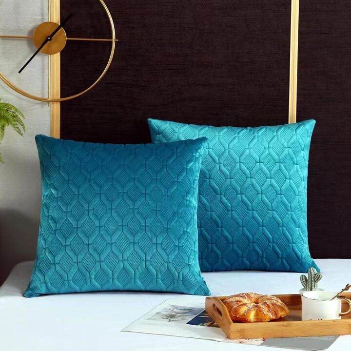 Cushion Cover Velvet Fabric Case 18 and 24 inches Hotel Living Room