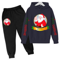 2022 childrens fashion Christmas childrens Hoodie Set Boys and girls clothing sweater childrens jogging sweatshirt and pant