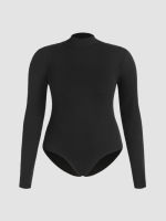 Cider Solid Turtleneck Bodysuit Curve &amp; Plus