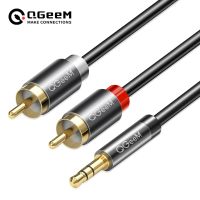 QGeeM Kabel RCA 2RCA Ke 3.5 Kabel Audio RCA 3.5Mm Jack RCA Kabel AUX untuk DJ Amplifier Subwoofer Audio Mixer Home Theater DVD