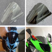 ❧คาวาซากิ ZX6R พลาสติก ABS กระจกบังลมสีดำสำหรับ2019 2020 2021 2022 Kawasaki Ninja 636 ZX 6R ใส