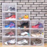 (cerci household goods) HardCombinationTransparent Foldable Football ShoeBins Stackable Clear Organizer Case LegoBox